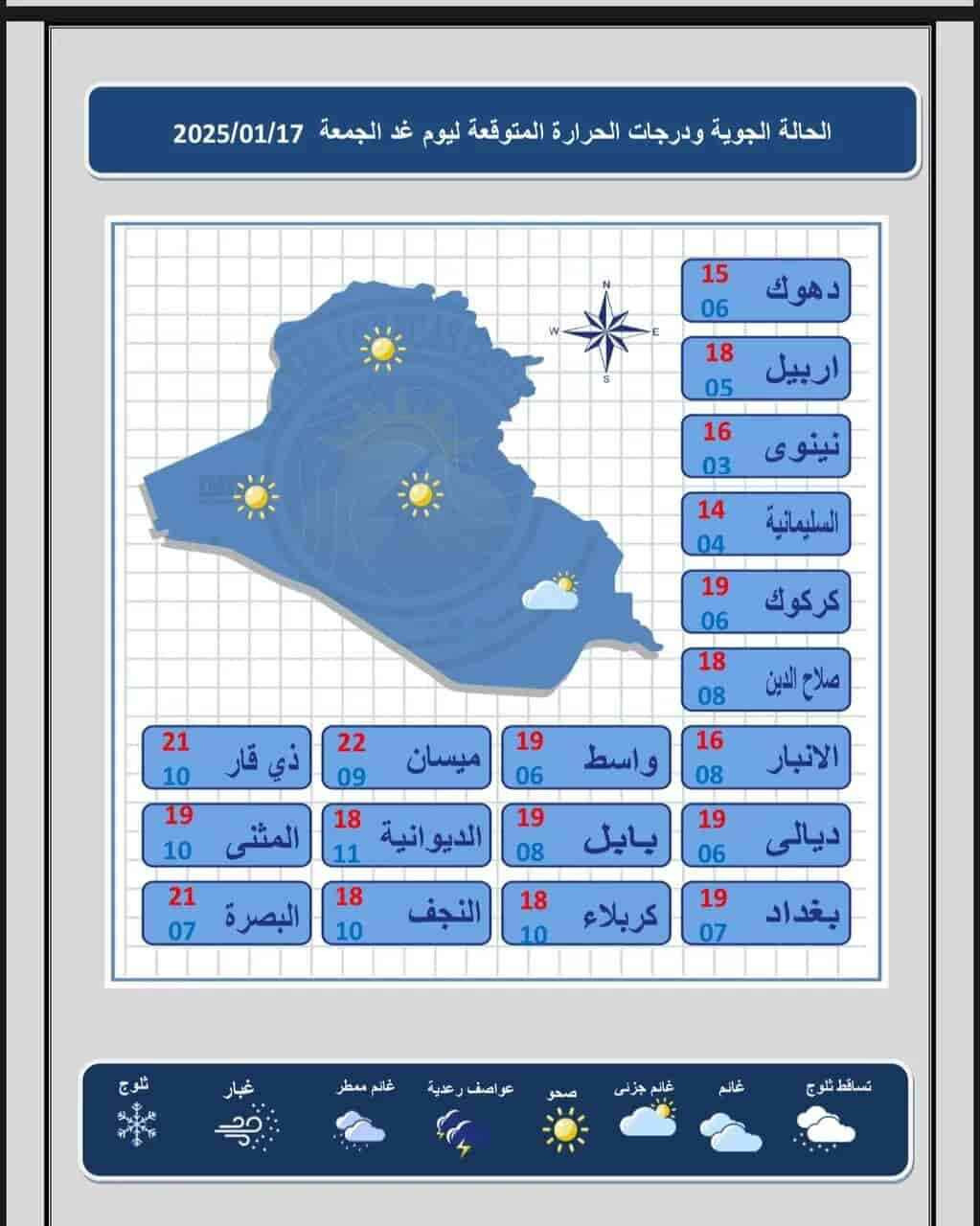 طقس العراق 